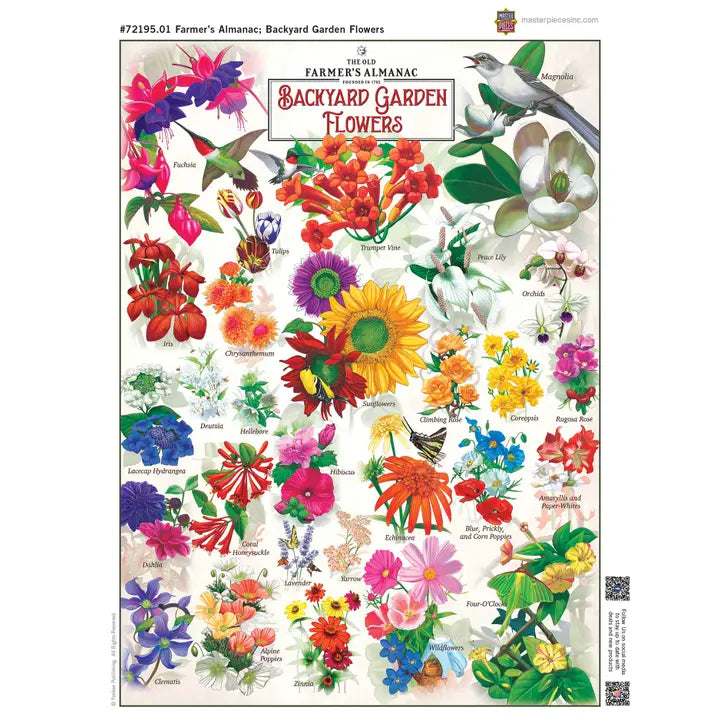 Farmer's Almanac - Backyard Garden Flowers 1000 Piece Puzzle